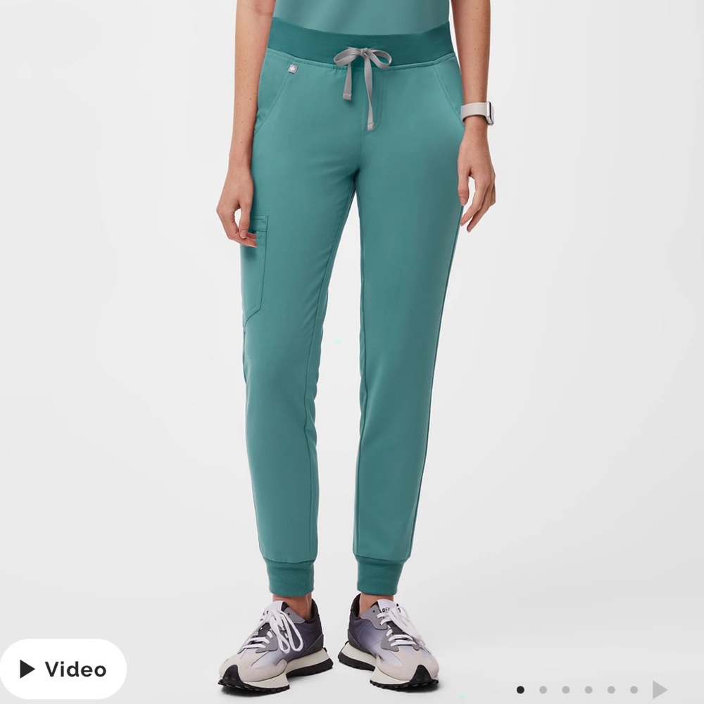 Figs Zamora high waisted hydrogreen Jogger scrub Pants  NWT Size Small